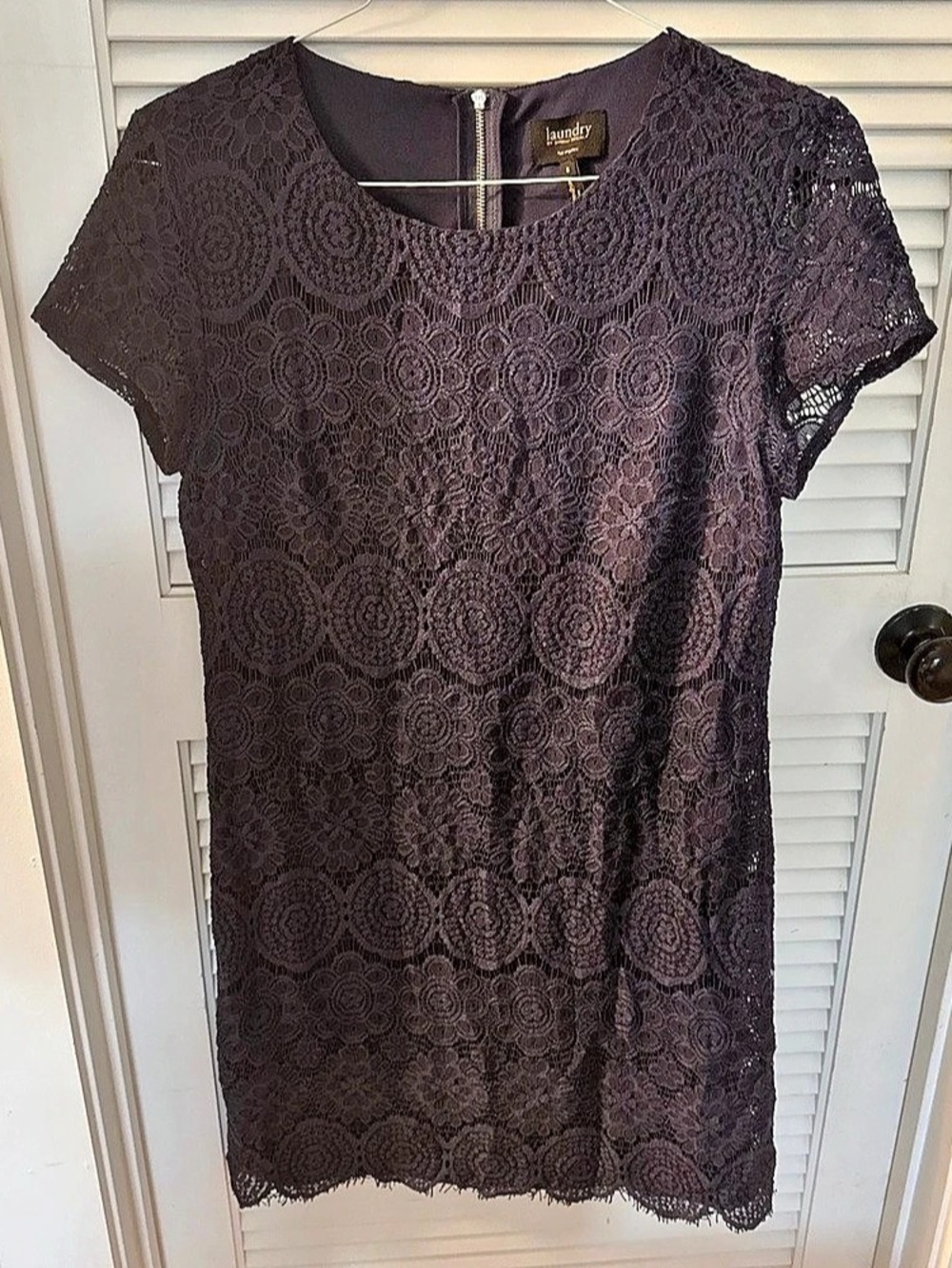 Laundry by Shelli Segal Navy Lace Mini Dress